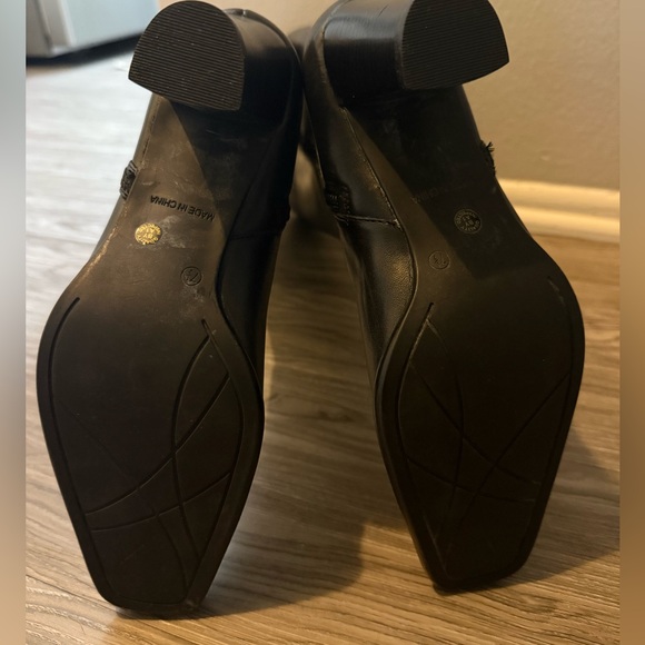 ANA Black Leather Knee High Boots 7.5 - Picture 2 of 7